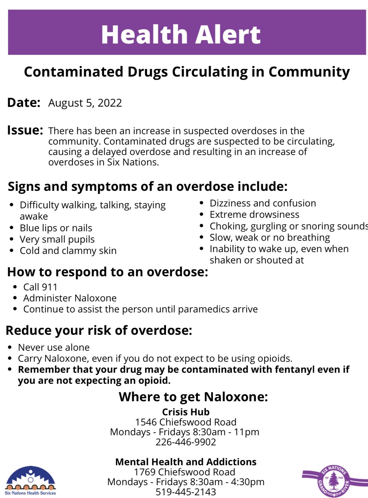 Health Alert: Contaminated Drugs Circulating in Community